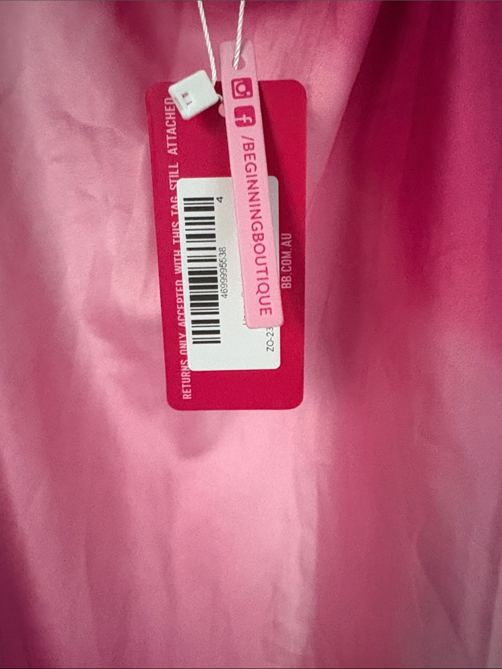 NEVER WORN Beginning Boutique Pink Satin Slip Dress - Picture 4 of 4